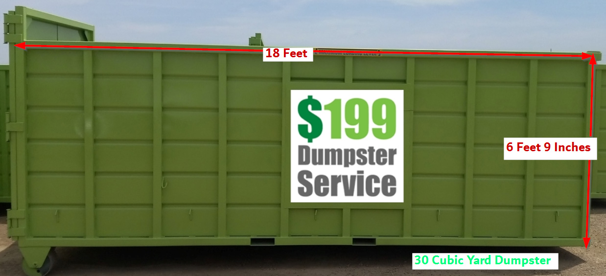 30 cubic yard dumpster for rent